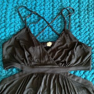 Loft black maxi with cutouts